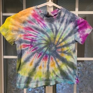 Handmade Toddlers rainbow tie dye shirt